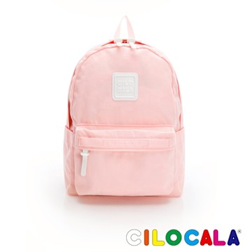 CILOCALA 亮彩尼龍防潑水後背包 櫻花粉 (中大)