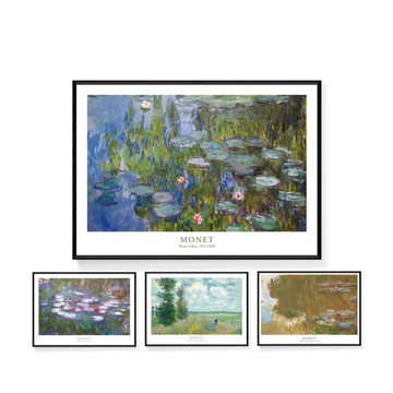 莫內系列掛畫/油畫插畫/藝術插畫/裝飾畫/臥式掛畫/菠蘿選畫所