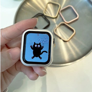鋁合金錶殼 硬殼 適用於 Apple Watch S11 10 9 8 7 SE 半包保護殼 42MM 46MM 邊框殼