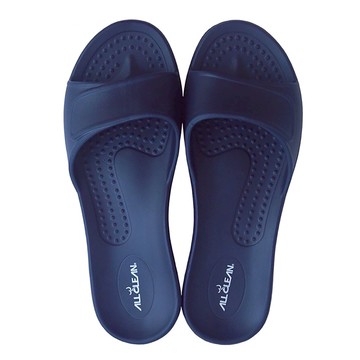 LASSLEY 蕾絲妮 AllClean 環保室內拖鞋/浴室拖鞋 深藍色 台灣製 100%EVA材質  22cm  1雙