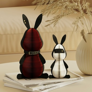 十八紙  兔RICH招財風琴兔年擺設