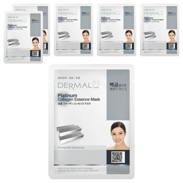 DERMAL 德瑪 白金保濕鎖水面膜 打造光滑水潤肌 韓國潤膚面膜  1片  6包