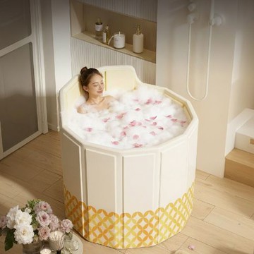 APEX｜ 加厚恆溫折疊靠背式泡澡桶_雙排水閥款