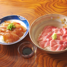 初音のジオ丼とマグロ丼セット