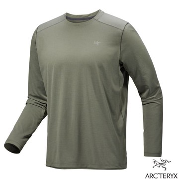 【ARCTERYX 始祖鳥】男 Cormac 吸濕排汗透氣防曬長袖圓領衫/X000009719 糧草雜綠II