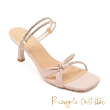 Pineapple Outfitter-交叉異材雙鍊帶涼跟鞋 RYU-粉色