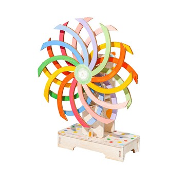 「藍象科學小實驗」手動催眠轉盤 科技小製作趣味益智實驗學生發明創意手工DIY材料包