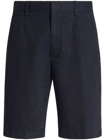 Zegna - Summer knee-length chino shorts - men - Cotton/Linen/Flax - 50 - Blue