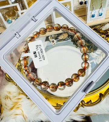 小精品銅鈦銅髮水晶7.5mm15g辟邪擋煞逢凶化吉化解濁氣招財