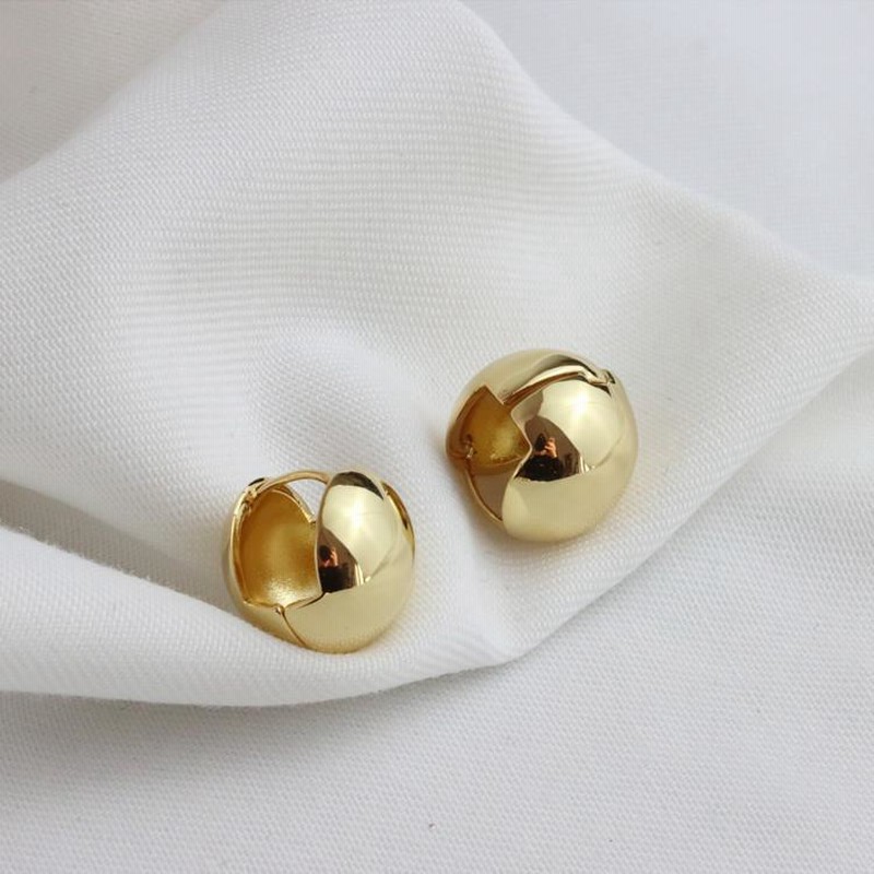 イエローゴールドピアス14Kフープ 3連 avalanche アバランチ 14K