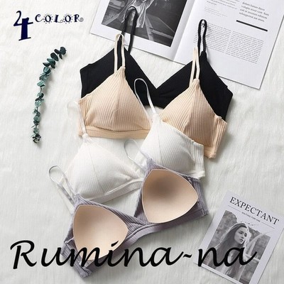 三角ブラ レディース 婦人 インナー 下着 ブラジャー ノンワイヤー パッド 取り外し可能 リブ 背中ホック かわいい おしゃれ 通販 Lineポイント最大get Lineショッピング