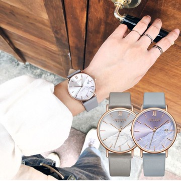 JULIUS 聚利時 盛夏精靈皮革花盤日顯腕錶 JA-1312