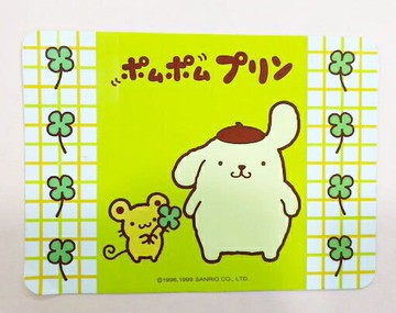 【震撼精品百貨】Pom Pom Purin 布丁狗 大貼紙-綠幸運草#67020 震撼日式精品百貨