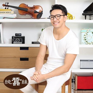 【岱妮蠶絲】HO201N1純蠶絲42針110G短袖衛生衣-白(KMC3BN02)