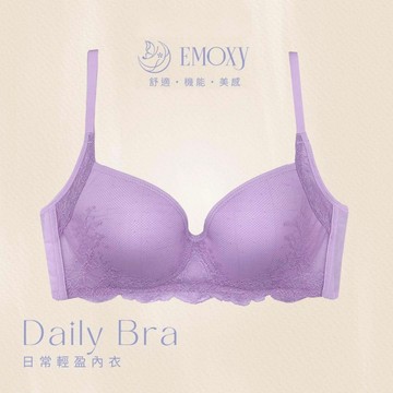 【EMESY】無鋼圈/集中舒適蕾絲內衣/胸罩 BC罩杯 / 淺紫色 8110