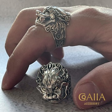 S925銀戒。龍生九子。火眼狻猊 | LU