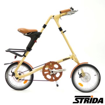 STRIDA速立達 5.0版16吋M把 鋁合金折疊單速單車(碟剎)-奶油色