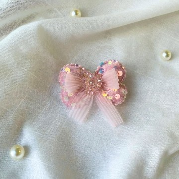韓國 inpink 閃耀花漾蝴蝶結髮夾