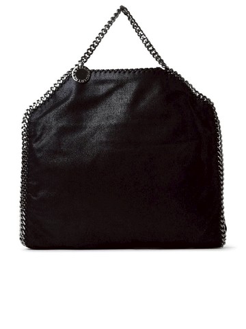 Stella McCartney Black Polyester Falabella 3 Chain Handbag