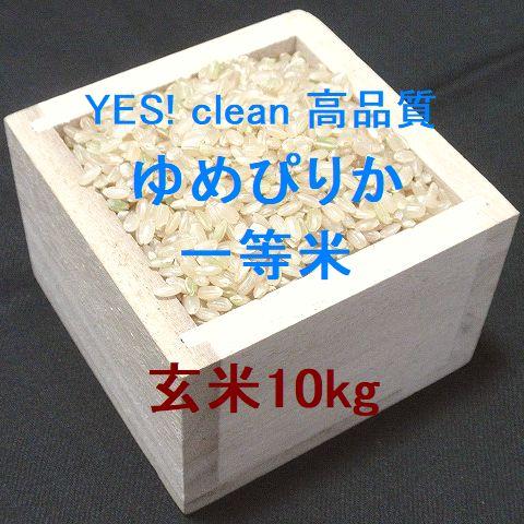 北海道産 YES! clean 高品質ゆめぴりか 一等米 玄米10kg （令和4年産）