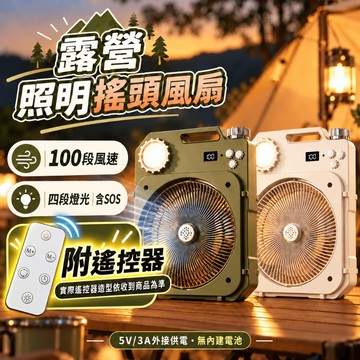 鴻嘉源【買一送一】露營照明風扇 電風扇 風扇燈 行動風扇 散熱風扇 旅行用風扇 露營風扇 擺頭風扇 戶外風扇 LED