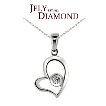 【JELY】愛戀天使3分天然鑽石項鍊