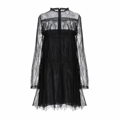 バレンチノ VALENTINO ワンピース サイズ46 XL レディース - 黒 七分袖