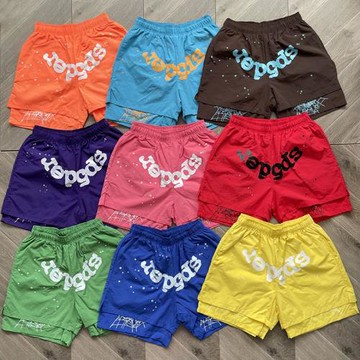 Young Thug 明星同款 Sp5der 555555 五星印花男女運動休閑短褲