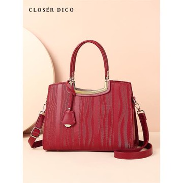 中年女款媽媽包結婚大氣手提包高級感大容量喜婆婆婚禮紅色包包女