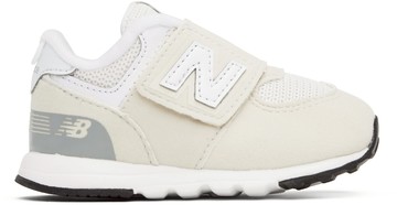 New Balance 米色 & 白色 574 New-B Hook & Loop 婴儿运动鞋