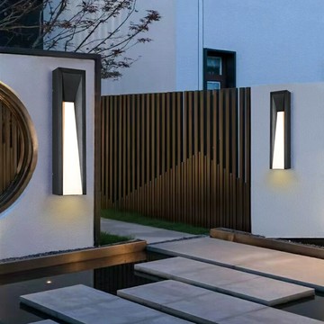 戶外防水壁燈現代簡約長條燈別墅大門口燈室外照明燈花園庭院燈具