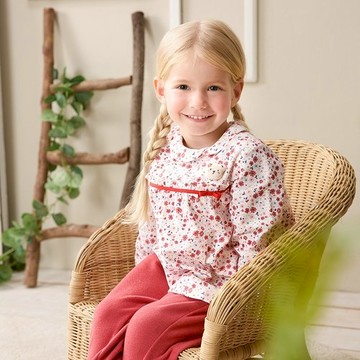 漫步花園小碎花寬版上衣