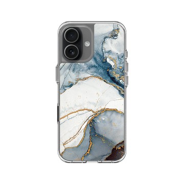 iPhone 17 Clear Case（相機按鈕） 透明 - 石紋與渲染 / Marble & Dreamy Gradient - 破曉