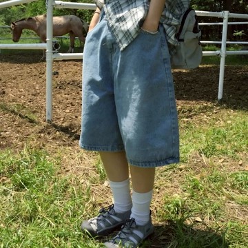 【Metanoia】韓國設計 牛仔短褲