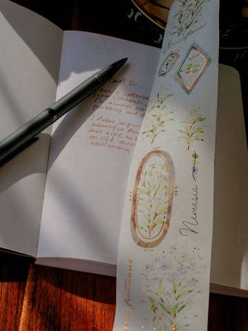 花開的樣子【秋】古銅金和紙膠帶(特油含離型紙)