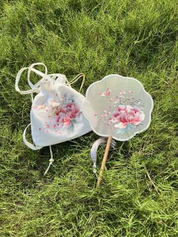 蘇繡刺繡斜挎古風文藝布包漢服刺繡水桶包包旗袍挎包