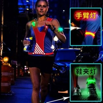 涼感巾/環 新款夜跑神器發光安全警示鞋扣(2入裝)