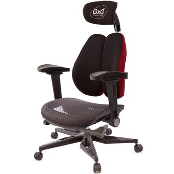 GXG 大網座 雙背工學椅(電競腳/4D弧面摺疊手)  TW-3676 KGA1D