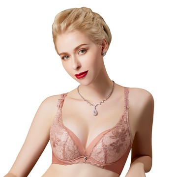 SWEAR 思薇爾 琉金花宴系列 B-E罩 軟鋼圈 蕾絲 集中包覆 女內衣 (莫蒂膚)