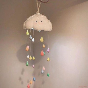 桃園出貨✨雲朵風鈴黏土手工diy製作材料包創意房間裝飾品氛圍掛件