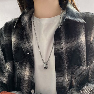 王一博同款 戒指項鍊 男女生 潮 蹦迪 街頭 配飾品 百搭 網紅 ins風 嘻哈項鍊 簡約 個性 復古 龍骨鏈 送禮物