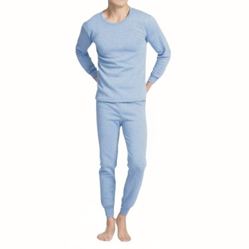 MI MI LEO 台製 兒童款超舒適保暖刷毛居家套裝2件組  120  邊際藍