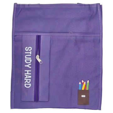 E.dot 牛津布文具收納學生補習袋 多功能提袋 紫色  33 x 28 x 10cm