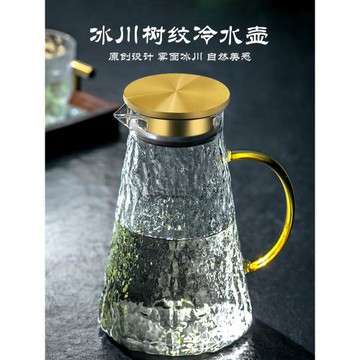 復古冰川冷水壺冷泡大容量耐高溫涼水杯茶壺套裝家用裝水容器扎壺