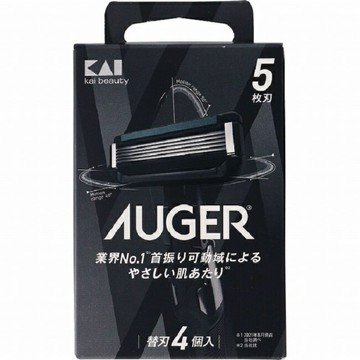 貝印 AUGER刮鬍刀刀片4入B-4AG