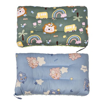 荳荳枕 43 x 28cm 100%純棉可水洗兒童枕頭  恐龍星星 + 獅子咘咘車  1組