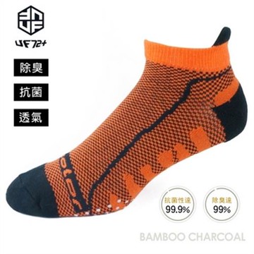 【UF72】UF5716(五雙入)elf除臭竹炭止滑透氣輕壓型氣墊運動船襪