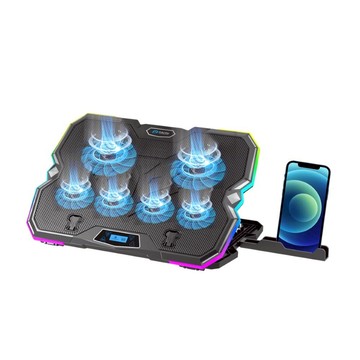 【Raymii 瑞米】RNF-K2 RGB可變速六風扇筆電散熱支架