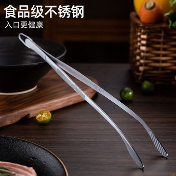 【臺灣有貨 可開票】不鏽鋼烤肉夾廚房專用食品夾子牛排烹飪韓式食物燒烤家用加長煎夾