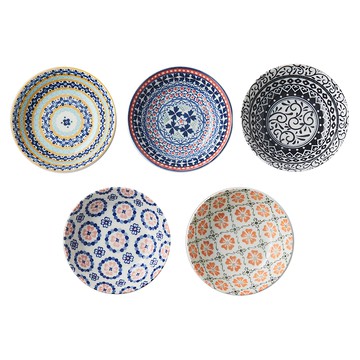 Minoya 美濃燒 5件組 日本陶瓷小缽  5件組小缽  心花朵朵  1組